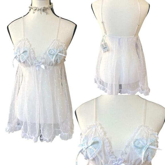 4 PC. Y2K COQUETTE PINK BUBBLE GUM FAIRY TOPS BUNDLE XSMALL - Picture 3 of 6